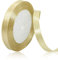 Gold 10mm Breit Satinbands, 22 Meters Schleifenband, Geschenkband für Geschenkverpackungen, DIY Handwerk, Blumensträuße, Nähprojekte, Schleifenherstellung, Geburtstags- und Hochzeitsdekorationen