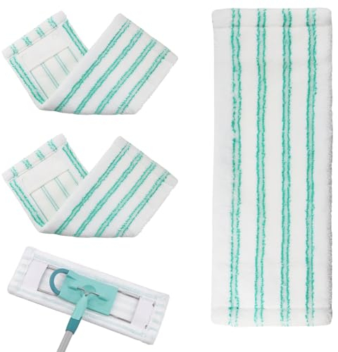 BouGPeng 3 Pièces Serpillière pour Leifhat Profi XL Micro Duo 42cm Housse de Rechange en Microfibres Housse pour Balai Nettoyante et Absorbante pour Tous Types de Sol