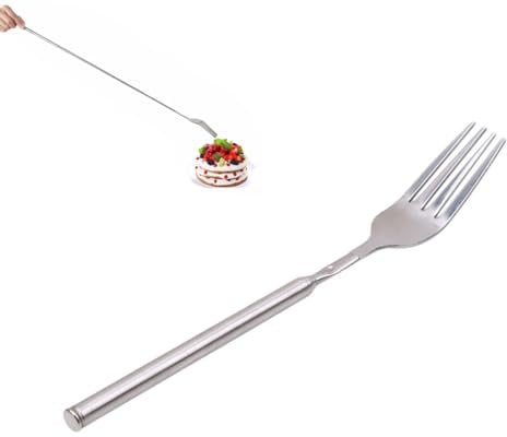 JAMAKALA Telescopic Fork - 22 to 64 CM Extendable Long Handle Stainless Steel Retractable Dinner Fork