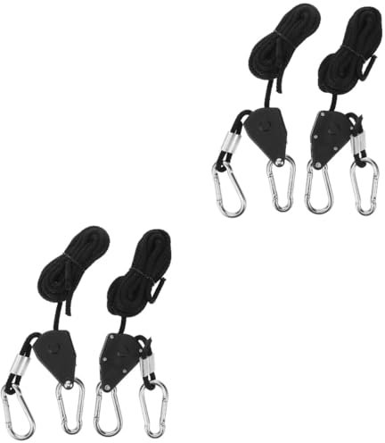 Yardwe 2 Paires Crochet Lumineux pour Plantes Cintre de lumière de Jardinage Cintre à Pince à Corde Crochet de Suspension Poulie de Levage cintres Cintre de luminaires de Culture Métal