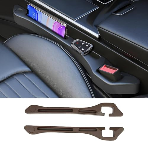 KFBJM 2 Stück Autositz Lückenfüller für Infiniti ESQ EX FX Q60 QX30 QX50 QX56 QX60 QX70 QX80 M25 G Series, Auto Sitzseite Auslaufsicher Streifen Lückenkissen Gap-Stecker Innenraum Organizer Zubehör