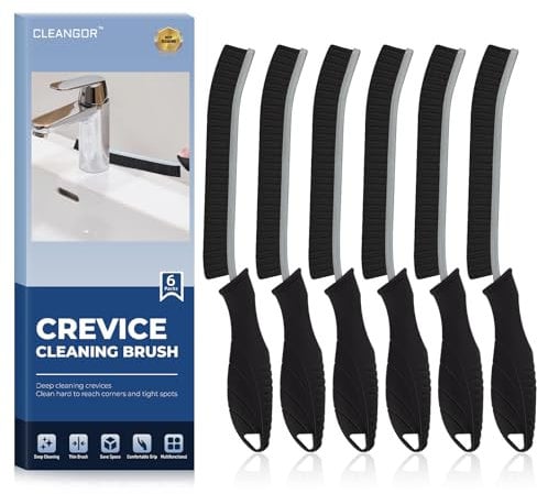 Cleangor Fugenbürste, Hartborsten Ecken Reinigungsbürste, Fugenreinigungsbürste, Crevice Cleaning Brush, Eckreinigungsbürste Für Bad, Dusche, Küche, Toilette, Waschbecken, Fliesen