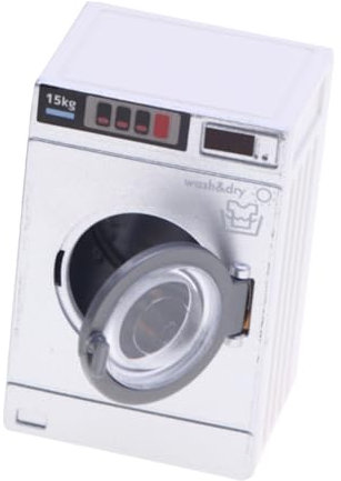 Vaguelly Modelo De Lavadora Miniatura Lavadora De Juguete Eléctrica Accesorio para Casa De Muñecas