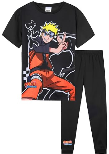 NARUTO Boys Pyjamas Anime PJs Set T-Shirt Long Bottoms Soft Breathable Teens Nightwear Loungewear Sleepwear Gifts for Boys