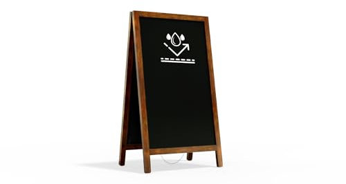 ALLboards Kundenstopper mit Kreideoberfläche, wasserfest 78×44 cm, BRAUN