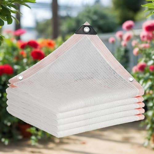 Pflanzenschutznetz Weiß 3-Pin 55% Schattierung - UV-beständiges atmungsaktives Sonnenschutznetz aus Polyethylen für Garten, Balkon, Gewächshaus & Sukkulenten Hitzeschutz