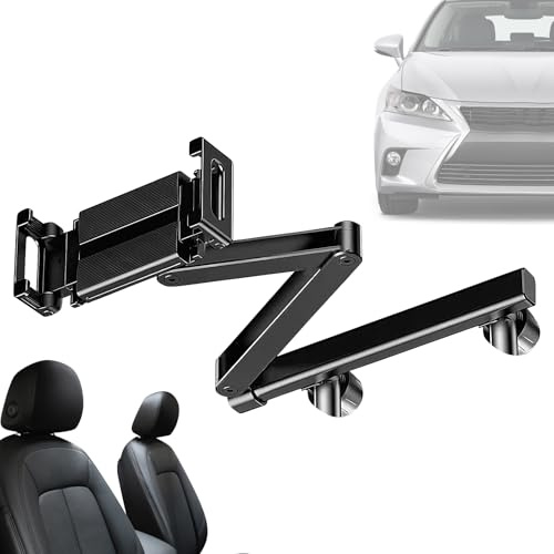 Generico Support de tablette pour voiture - Support de tablette pour appuie-tête - 360 degrés rotatif réglable support mobile, organisateur de siège arrière pour voiture et camion pour smartphone