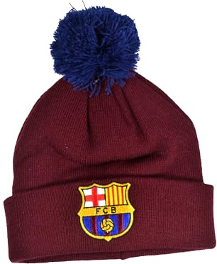 Hy-Pro Officially Licensed Barcelona Bobble Hat - for Winter with Traditional Pom-Pom Design - Fan Bobble Hat for Men and Women