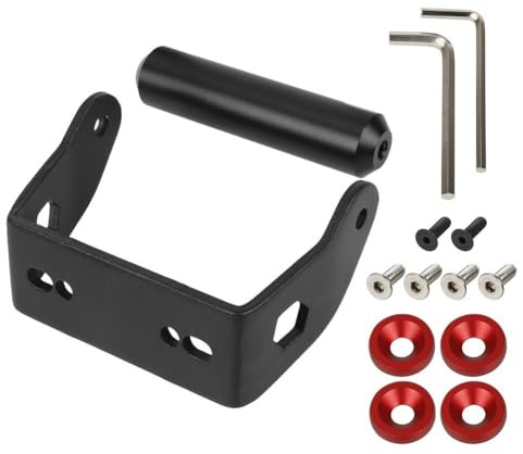 BlissfulAbode Lenker-Heckhalterungs-Set aus Aluminium, für Elektro-Scooter (modifiziert), Schwarz und Rot