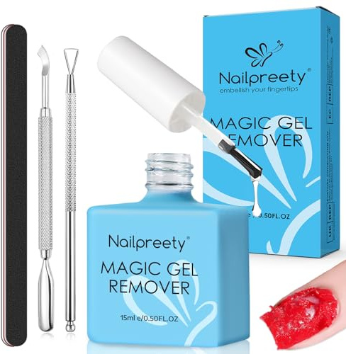 Gel Nail Polish Remover 15 Ml,Professional Nail Varnish Remover,Easy Quick Remove,Don't Hurt Your Fingernails, No Need For Foil, Soaking Or Wrapping,for UV Gel Remover,Blue