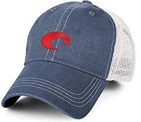 Costa Del Mar Unisex Costa Mesh Trucker Hat Slate Blue + White, One Size