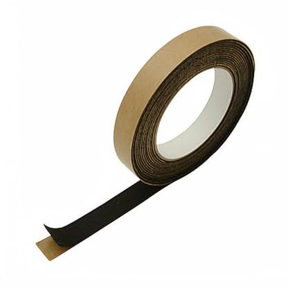 JVCC Felt-06 Polyesterfilz-Klebeband [1 mm dicker Filz]., schwarz, FELT-06