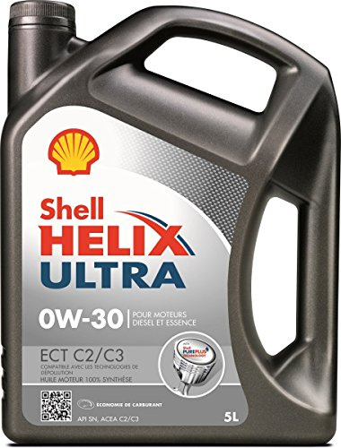 Bidon 5 litres d'huile diesel ou essence Shell Helix Ultra ECT 0W30 C2-C3 5500420370