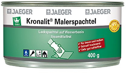 Jaeger Kronalit Malerspachtel auf Wasserbasis, lösemittelfrei, weiss 400g