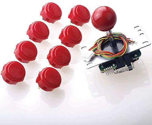 Sanwa JLF-TP-8YT - Palanca de mando y 8 botones Sanwa OBSF-30