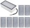 ledscom.de 8 Stück LED Pflasterstein Bodeneinbauleuchte CUS für außen, IP67, eckig, 20 x 10cm, 2,8 W, 251lm, warmweiß