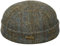 Sterkowski Docker Mütze | Harris Tweed Beanie Kappe für Herren und Frauen | Docker Cap Leon der Profi Beanie Herren Fahrrad Mütze Kapitänsmütze Herren Wintermütze Herren Braun/Blau Kariert 61 cm