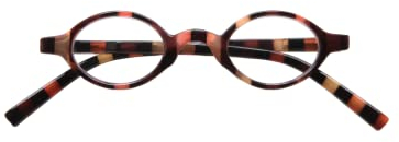 SILAC - Little Brown 7094 - Unisex-Lesebrille mit ovalen, runden Gläsern - Kleiner Vintage-Mini-Rahmen - Dioptrien +2,75 - Für Damen und Herren - Braun