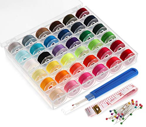 Ilauke 36pcs per macchina da cucire e filo con custodia per Singer Brother Janome Babylock Janome Kenmore