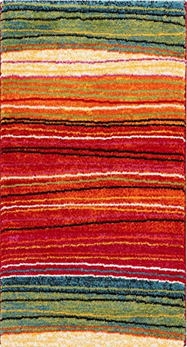 Mollaian Teppich Modern Gioia, hergestellt in der Türkei, rechteckiger Teppich mit mechanischem Rahmen und Finale Finish aus 100 % Polypropylen 150x80 Gioia C Multicolore