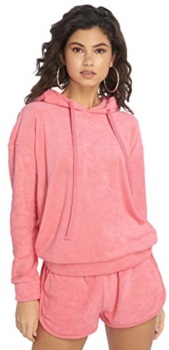 Urban Classics Damen TB2629-Ladies Towel Hoody Kapuzenpullover, Rosa (Pink Grapefruit 01708), L