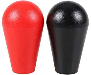 EG STARTS 2X Arcade Joystick's Oval Balltop, Arcade Elipse Topball Handle Uso para 2 Jugadores Joystick Kit de Bricolaje Sanwa Joystick MAME Jamma Part (Rojo & Negro)