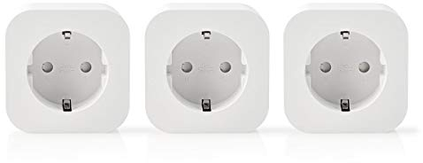 Nedis SmartLife – Prise Intelligente Wi-FI – Jeu de Trois connecteurs intelligents – Type F (CEE 7/7) – Intégré dans l'application Nedis SmartLife – Compatible avec Amazon Alexa et Google Home