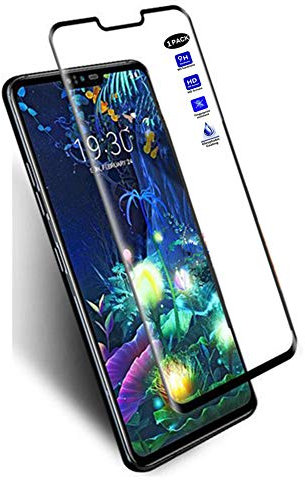 XMTON LG V50 ThinQ 5G 6.4 3D Protection Écran,3D Incurvé Couverture Complète Verre Trempé Protecteur d'Écran de Dureté 9H pour LG V50 ThinQ 5G Smartphone (Noir-1)