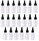 Healifty 20pcs Plastic Small Squeeze Bottles with Twist On Cap Lids for Sauce Condiments Dressing Paint Olive Oil BBQ 60ML