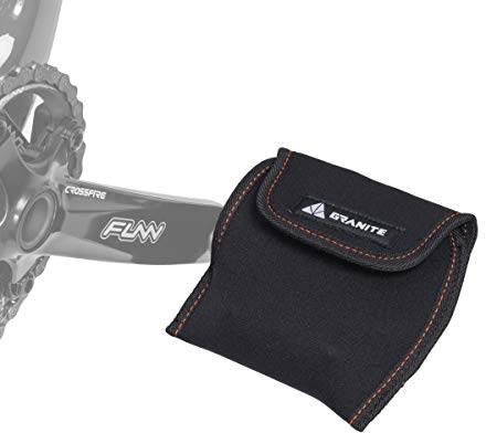 Granit Pita Fahrradpedalabdeckungen, Schutz beim Fahrradtransport, gegen Beschädigungen und Kratzer während der Lagerung und des Transports, 3 mm Dicke Neopren-Pedalabdeckungen (Groß, Schwarz)