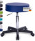 1stuff Rollhocker Squash 40 - ca. 51-71 cm Höhe - Bürohocker mit extra breitem 40 cm Sitz - vielseitiger Arbeits-Hocker - Praxishocker mit Rollen - Studiohocker Royalblau
