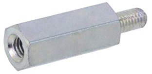 10X 225X15 Distanzmuffe mit Gewinde Innengew: M3 15mm Außengew: M3 Stahl DREMEC