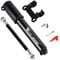 Bike Pump,Aluminum Alloy Portable Mini Bicycle Tire Air Pump,Super Fast Tyre Inflation Compatible with Universal Presta and Schrader Valve Frame Mounted for Road, Ball Pump Needle/Frame Mount