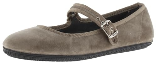 victoria Bailarinas Oda Terciopelo & Ribete Al Tono & Hebilla 104913 para Niñas Beige 30
