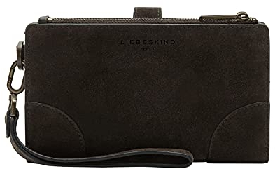 Liebeskind Berlin Audre Suede Ivy Geldbörse, Dark Chocolate, Large (HxBxT 10.5cm x18.5cm x3.0cm)