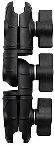 Marine Aluminum Double Socket Swivel Arm for All Industry Standard 1 inch / 25mm / B Size Ball adapters, Compatible with RAM, Arkon, iBolt and More (1'' Double Socket Swivel Arm)