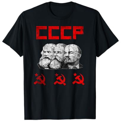 Union soviétique Marx Engels Lénine CCCP marteau et faucille T-Shirt