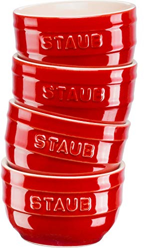 STAUB Set de Ramequins, 4 pcs (x4 ramequins 9 cm), Cerise