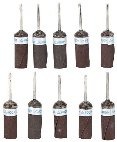 Accesorio 400# 10pcs de la máquina de pulir de la joyería de la cabeza de las muelas abrasivas del papel de lija