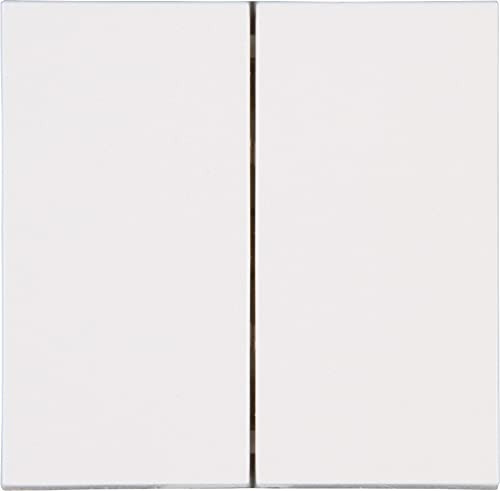 Kopp HK07 - Flächendoppelwippe für Funk-Wandschalter Elektronikmodul, Farbe: reinweiß, 5er Pack, 827029008