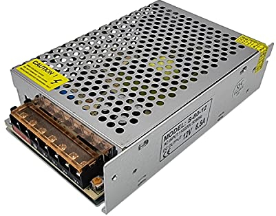 LEDSone Universal IP20 DC12V AC 100-240V 80 Watt LED-Treiber Netzteil Schalttransformator für LED-Beleuchtung LED-Streifenlichtprojekt 3D-Drucker (80W)