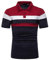 Shirt Herren Sommer Kent-Kragen Spleißen Herren T-Shirt Atmungsaktiv Taschen Mode Kurzarm Herren Freizeitshirt Knopfleiste Business Golf Outdoor Sport Herren Poloshirt H-Red3 M