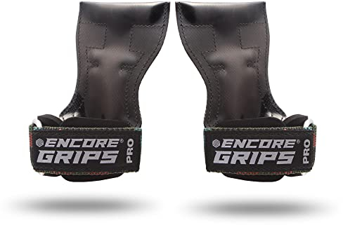 Professional Grips Zughilfen mit Handgelenk Handbandage für Fitness Bodybuilding Gewichteheben Kraftsport Krafttraining Lifting Gewichte Training Handschuhe Griffe Gym Equipment (M, Camouflage)