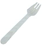 1000 Einweg Bio Kuchen- & Snackgabeln Imbissgabeln Salatgabeln Holz 135mm mit Säge/Schneide