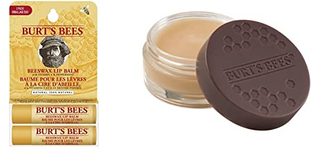 Burt's Bees 100 Prozent Natürliche intensive Lippenpflege, 7,08 g & 100 % natürlicher, feuchtigkeitsspendender Lippenbalsam im günstigen 2er-Pack, Bienenwachs, 2 Tuben in Blister-Box, 8.5 g