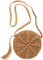 NiCoLa Round Straw Crossbody Bag (Brown)
