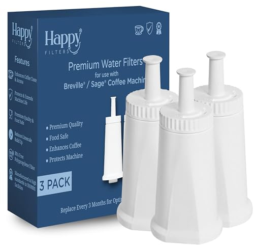3 x Water Filters for UK Sage Coffee Machines | Happy Filters | Barista, Oracle, Dual Boiler, Bambino, Duo-Temp, Touch, Impress, Jet | Compatible with Select SES/BES Models