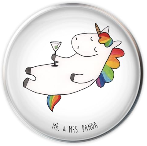 Mr. & Mrs. Panda Waschbecken Stöpsel Einhorn Cocktail - Geschenk, Caipirinha, Waschbecken Stopfen, Einhörner, Unicorn, Einhorn Deko, Abflussstöpsel,