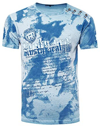 Rusty Neal Batik Herren T-Shirt No Mercy mit Front Logo Print Kurzarm
