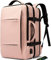 BANGE 45L Travel Backpack,hand luggage carry on backpack，Water Resistant Durable Fit for17.3inch laptop for men and women PINK, L